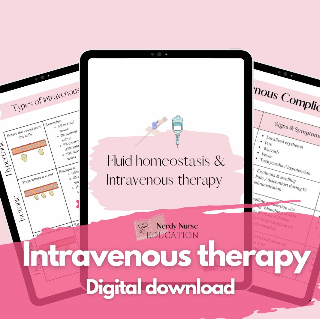 Fluid homeostasis and IV therapy digital download
