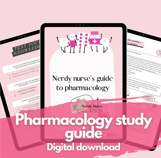 Pharmacology study guide - digital download