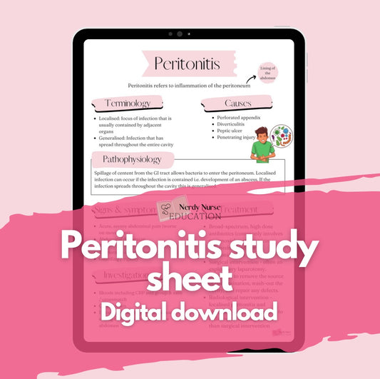 Peritonitis study sheet